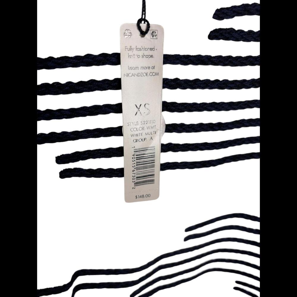 NIC+ZOE Striped Knit Sweater - White Multi XS - Picture 4 of 4